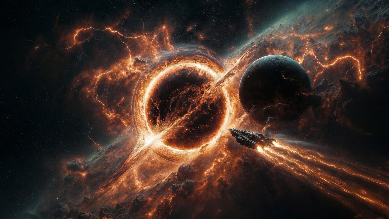 Black Hole Ambience 🌌 Cinematic Space Relaxation 8K