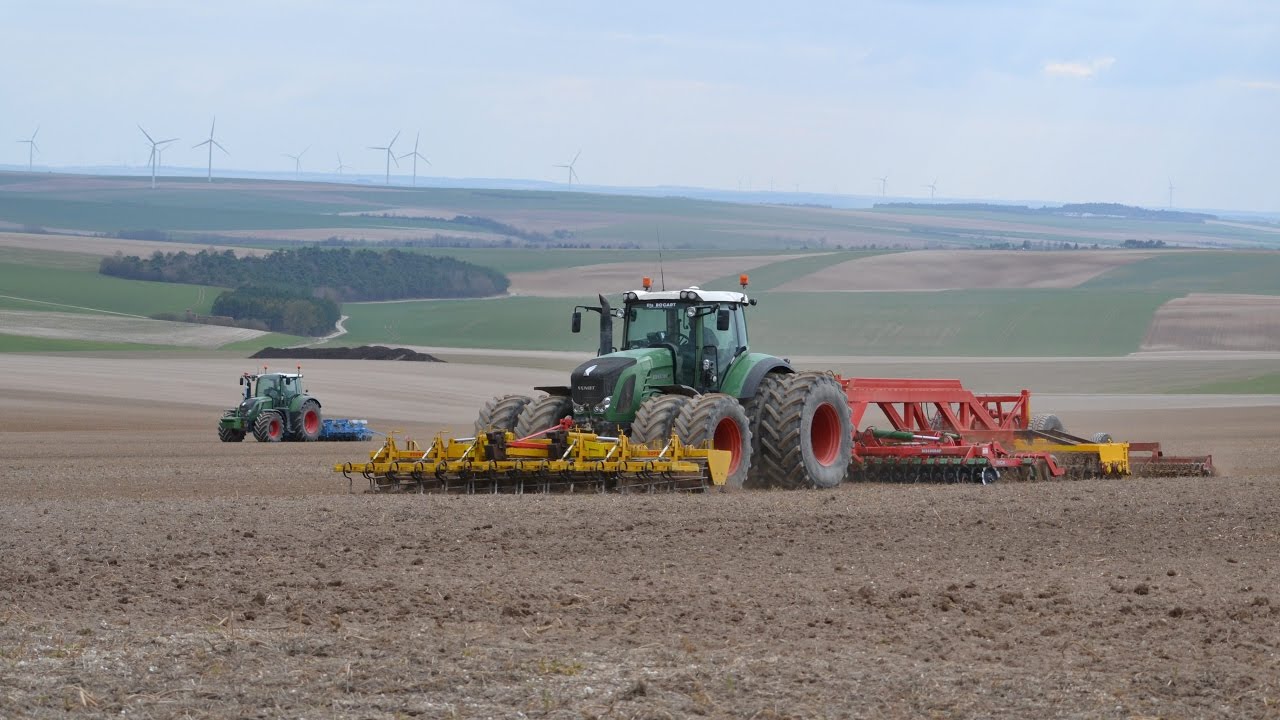 X3 FENDT 930 , 927 et 720 au semis des betteraves en 2016 dans la Marne