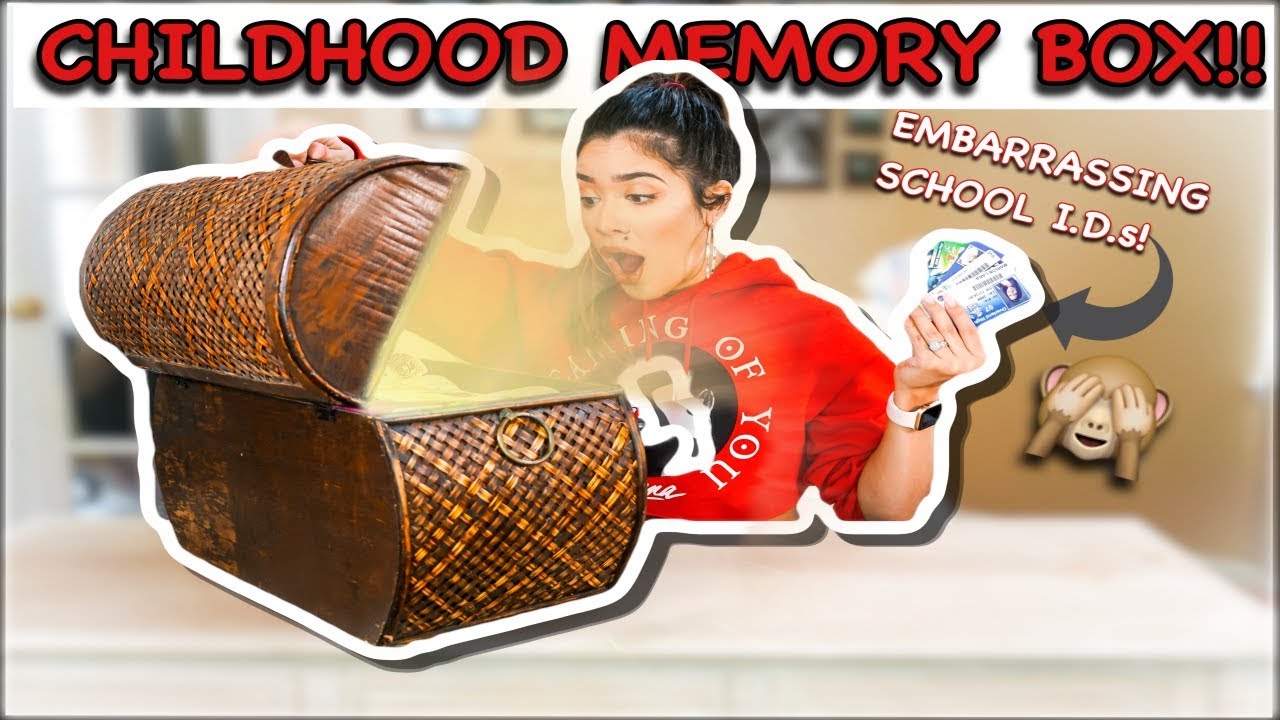 OPENING MY CHILDHOOD MEMORY BOX + EMBARRASSING SCHOOL ID'S
