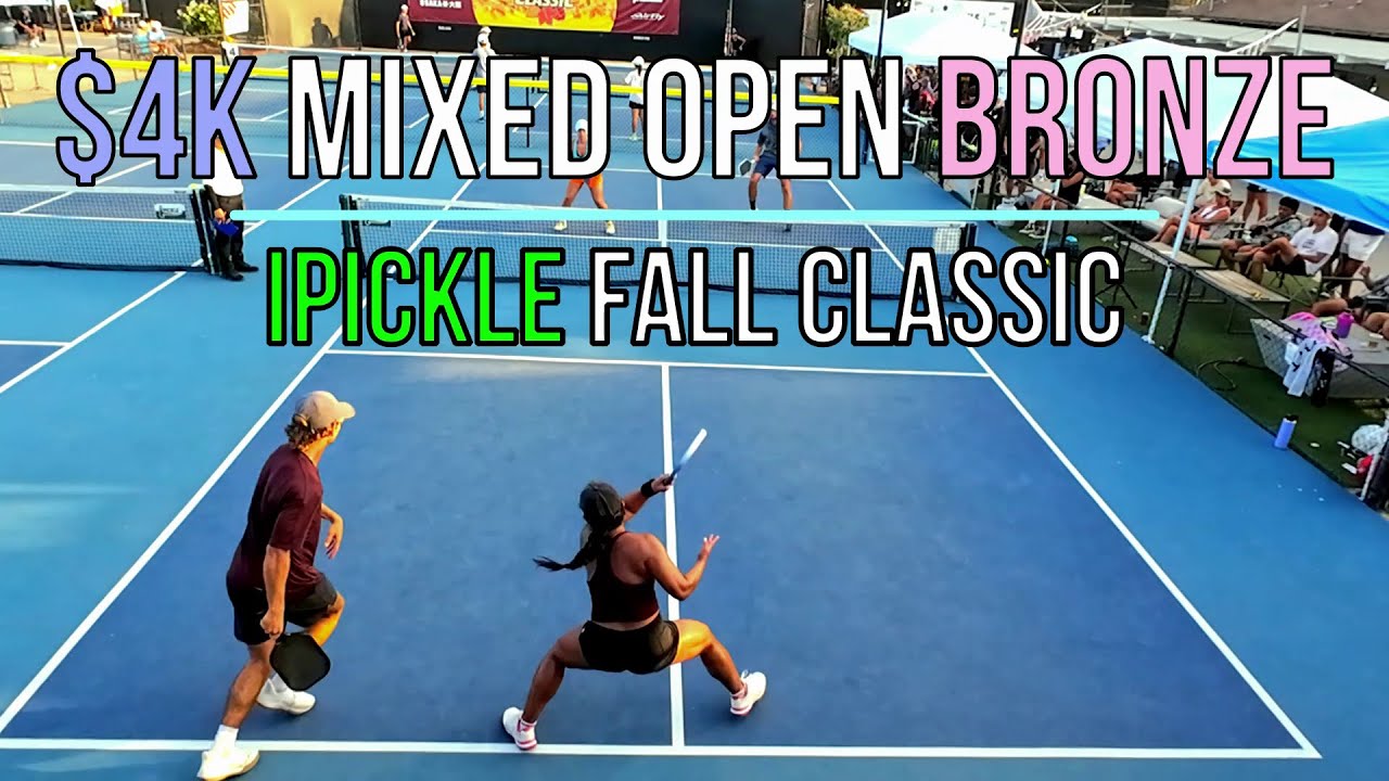 🥉 $4k Mixed Open Bronze Medal Match | Palm(6.1)/Eugenio(5.6) vs Burl(5.8)/Purcell(5.3) | iPickle