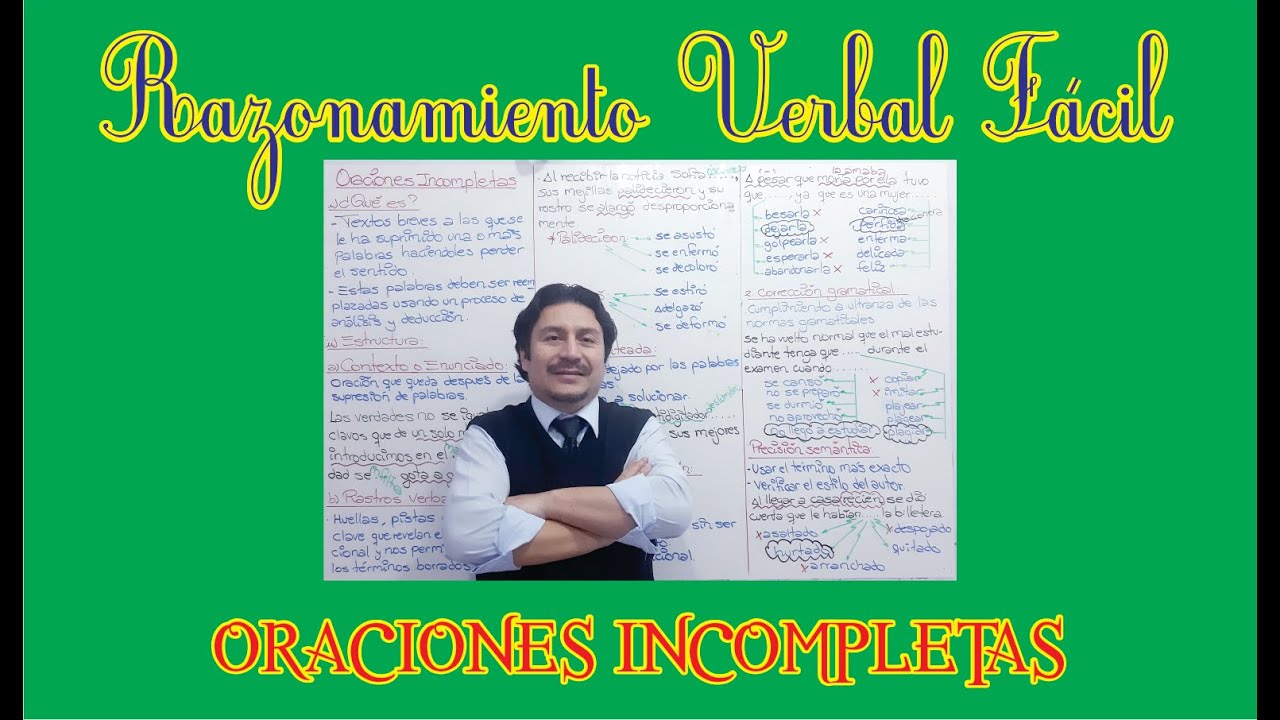 ORACIONES INCOMPLETAS