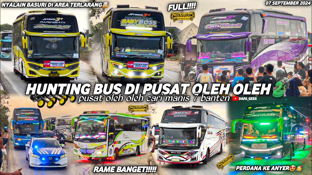 FULL BUS TELOLET BASURI ‼️hunting bus di pusat oleh oleh cm7🤩nyalain basuri di area terlarang🤯