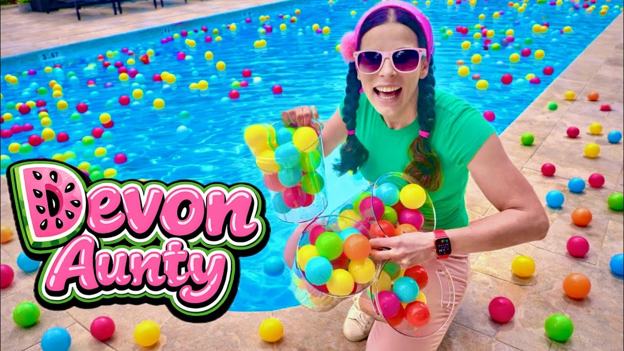 Skip Counting to 100 at the Pool! 🟡🔵 Colors & Numbers Learning Game for Kids