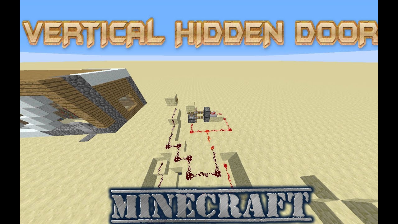 MINECRAFT REDSTONE TUTORIAL! Vertical hidden door