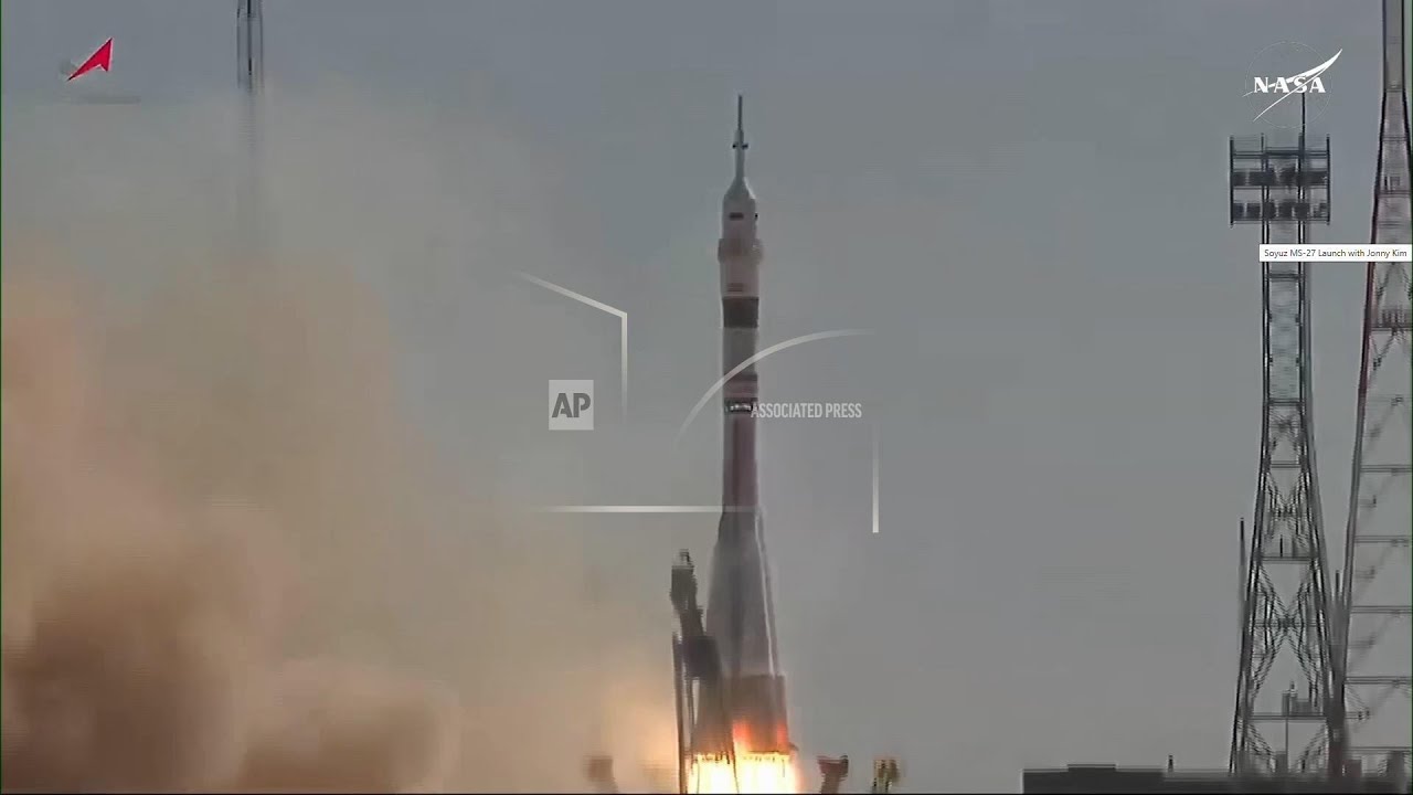US-Russian crew of 3 launches to the International Space Station