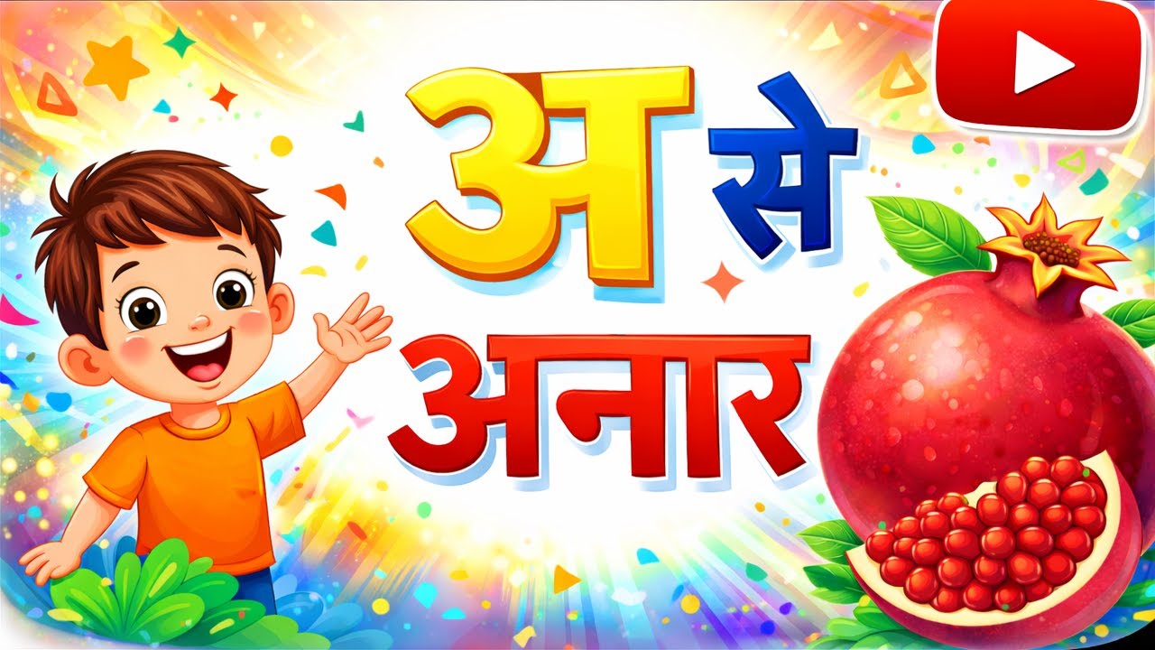 हिंदी वर्णमाला अ से अः | Hindi Varnamala for Kids 🌈 | अ से अनार | Learn Hindi Alphabet