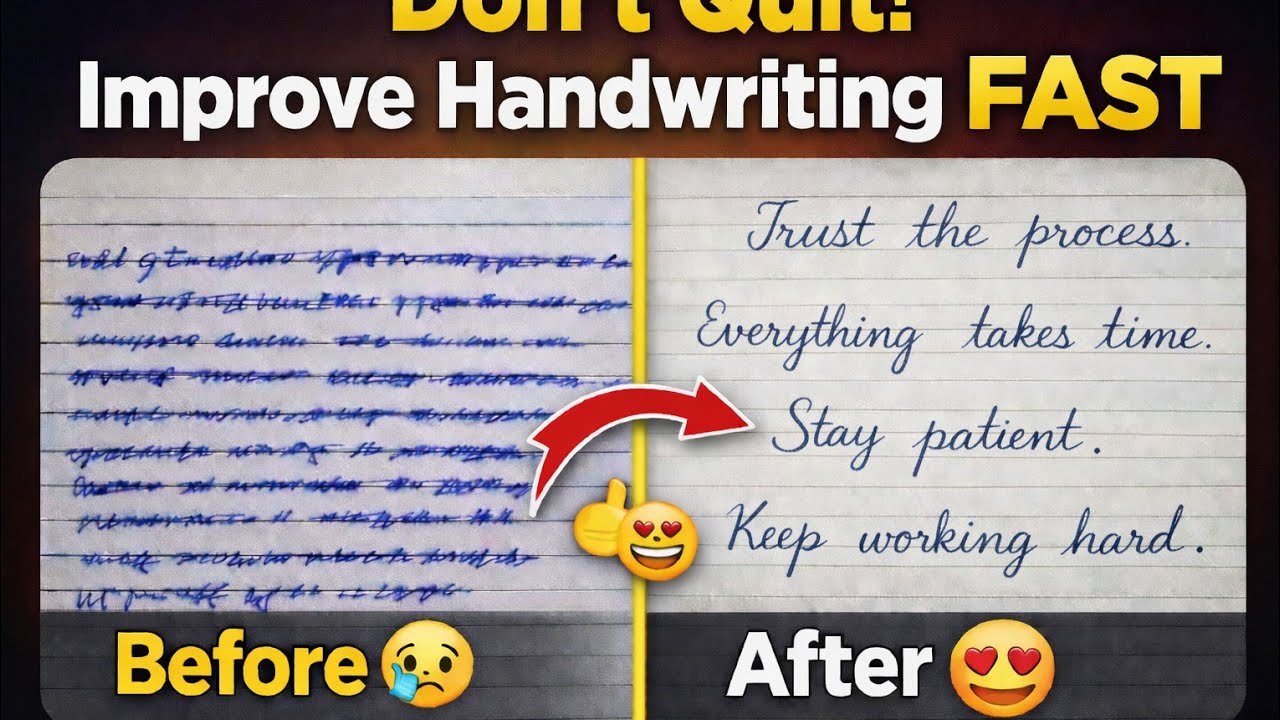 Improve Your Handwriting ✍️ | Trust the Process | Cursive Writing Practice | Motivational Quotes