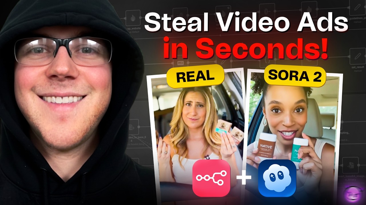 The Facebook VIDEO Ad Thief (Clone Competitors Top Video Ads w/ n8n + Sora)