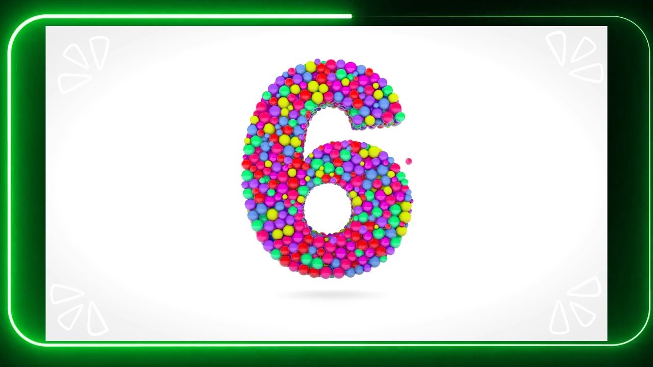 Learn number 6 with Satisfying Ball (Sponsored By:Gamavision Csupo 2001 effects)