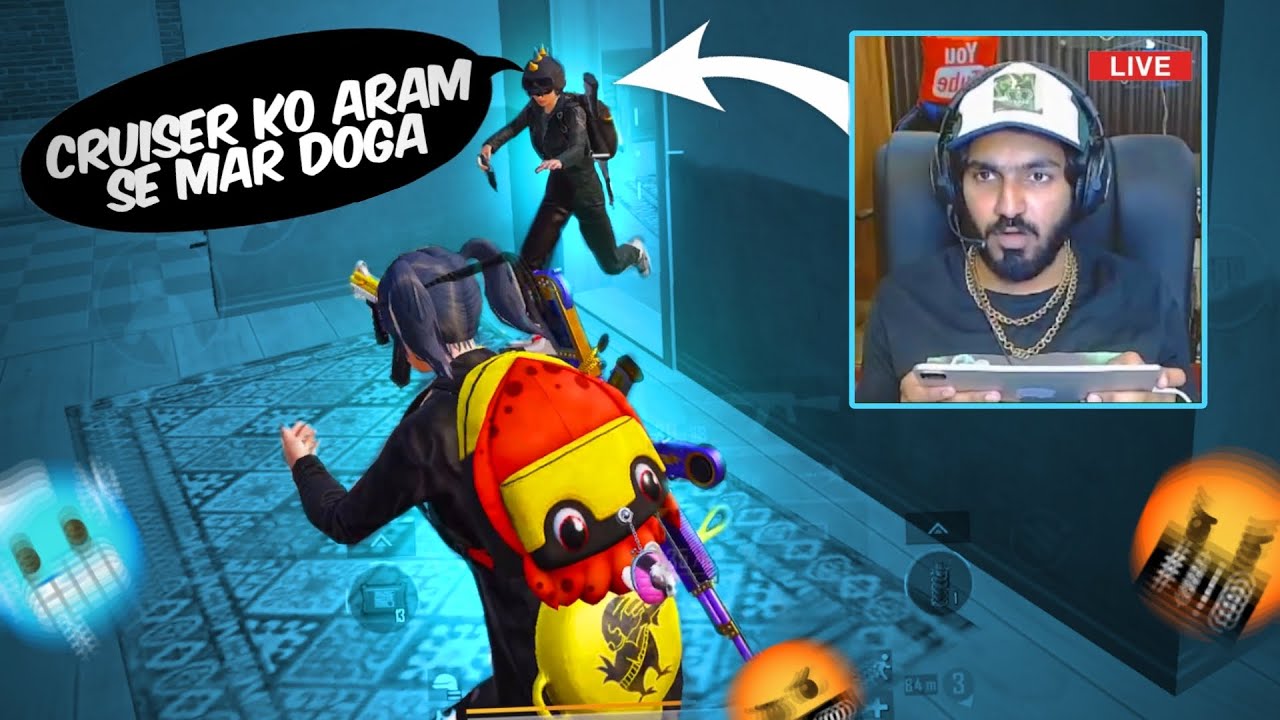 Famous Streamer Challenge Cruiserop On Live stream🤯 ft.@top1bajwa59   | PubgMobile
