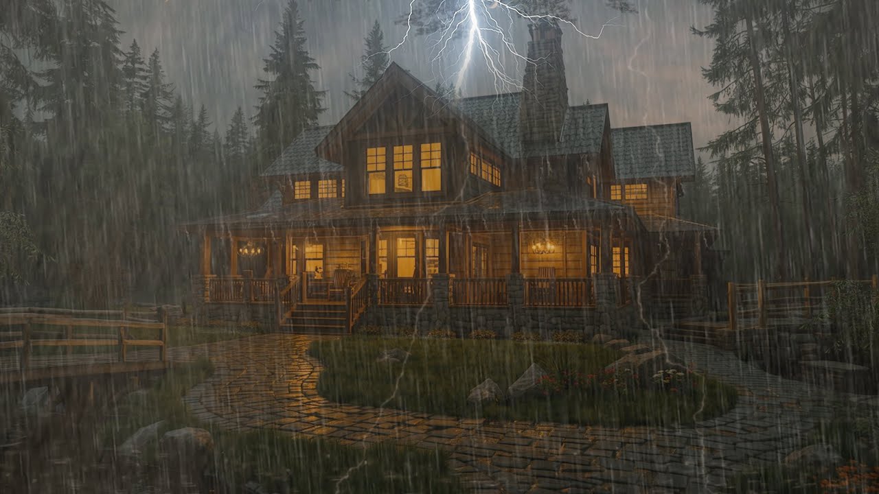 FALL ASLEEP FAST in MINUTES with Torrential Rain on Metal Roof & Thunder ASMR