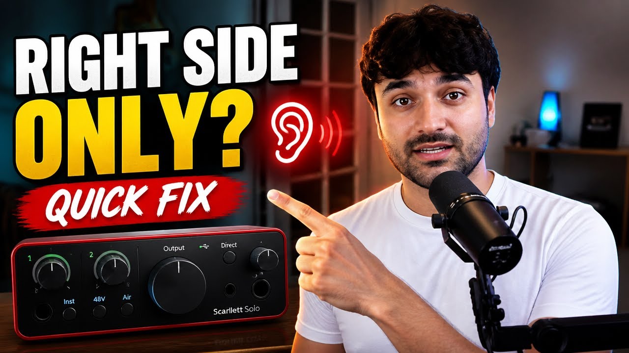Focusrite Scarlett записывает только на ПРАВОЙ стороне? Вот решение.