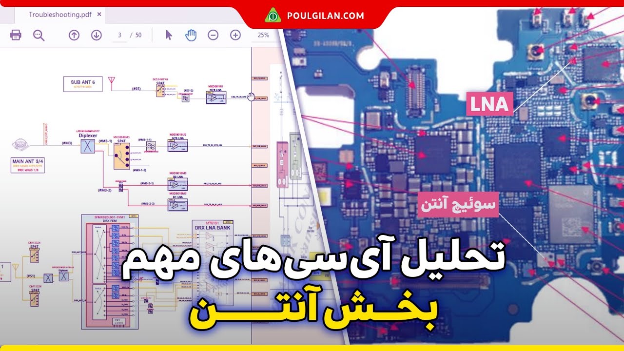 تعمیرات موبایل بخش 21- تحلیل آیسی های مهم بخش آنتن