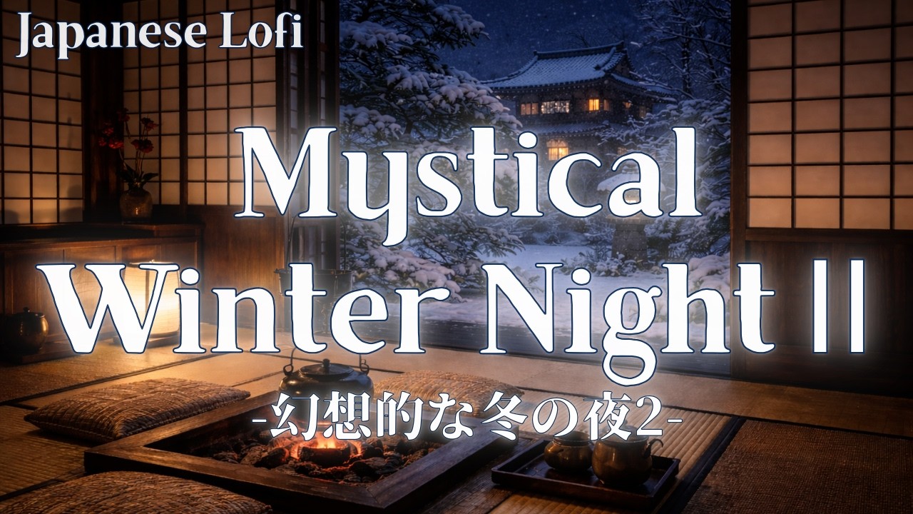 【Sleep & Study Music】Japanese Lofi – Mystical Winter NightⅡ｜幻想的な冬の夜2