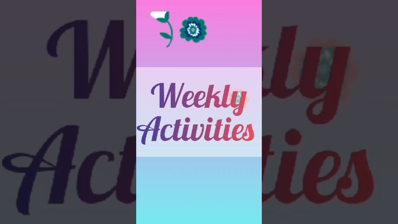 weekly activities at school 1 | ideas for school activities #school #activity #kidsvideo