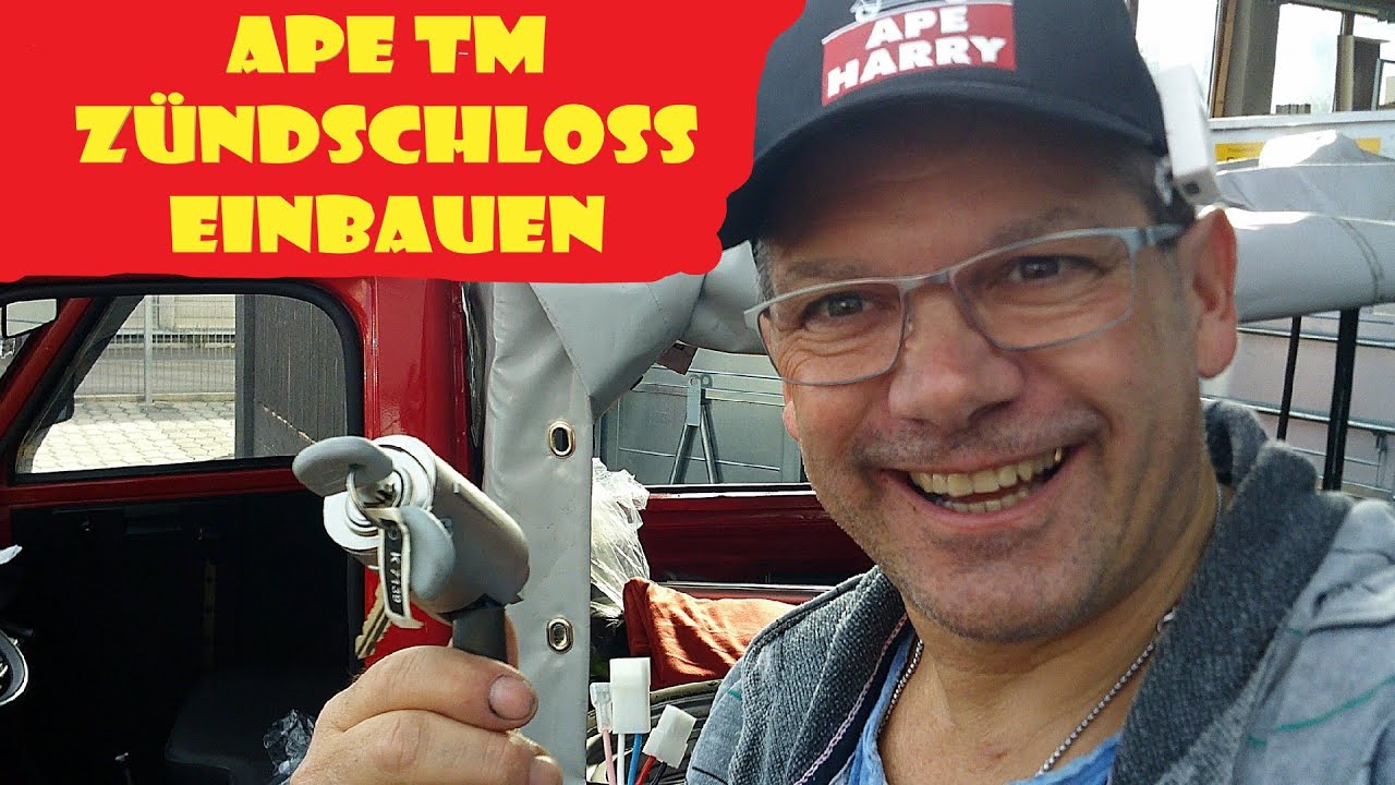 Piaggio Ape TM Zündschloss einbauen @ApeHarry