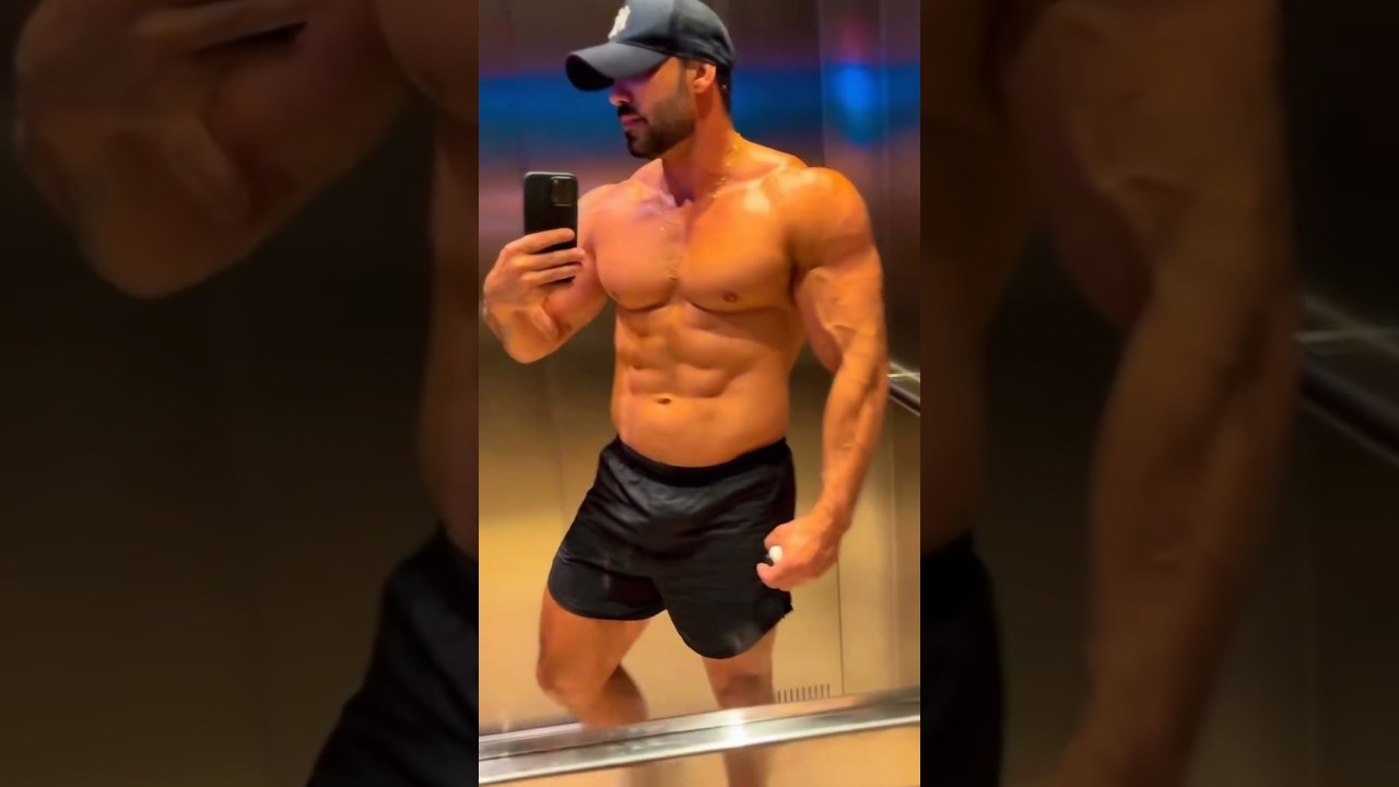Motiva&ccedil;&atilde;o para a academia do jovem e atraente fisiculturista Diego Mineiro
