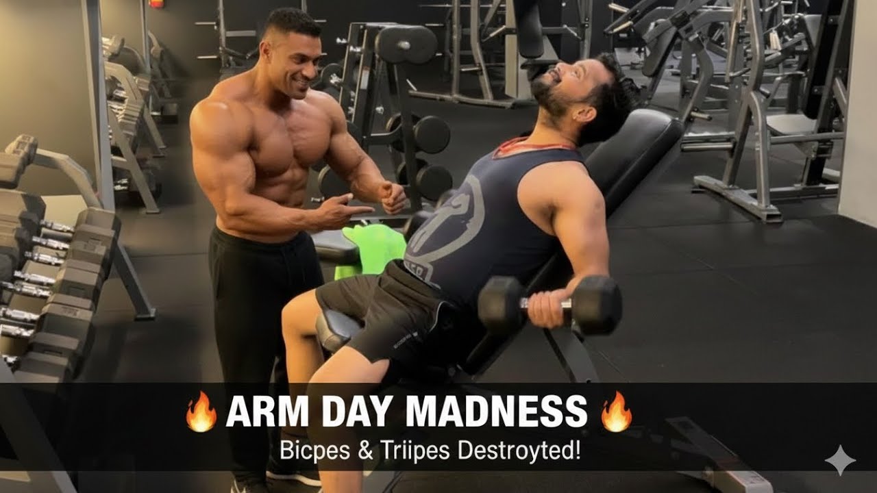 “ARM DAY MADNESS 💥 | Biceps & Triceps Pump | Day 11 Transformation”