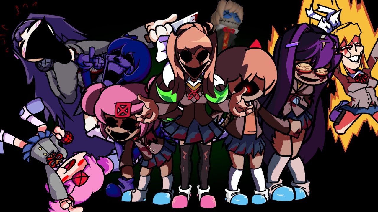 Friday Night Funkin' The Executable Entourage but its Doki Doki Literature Club (Part 1)