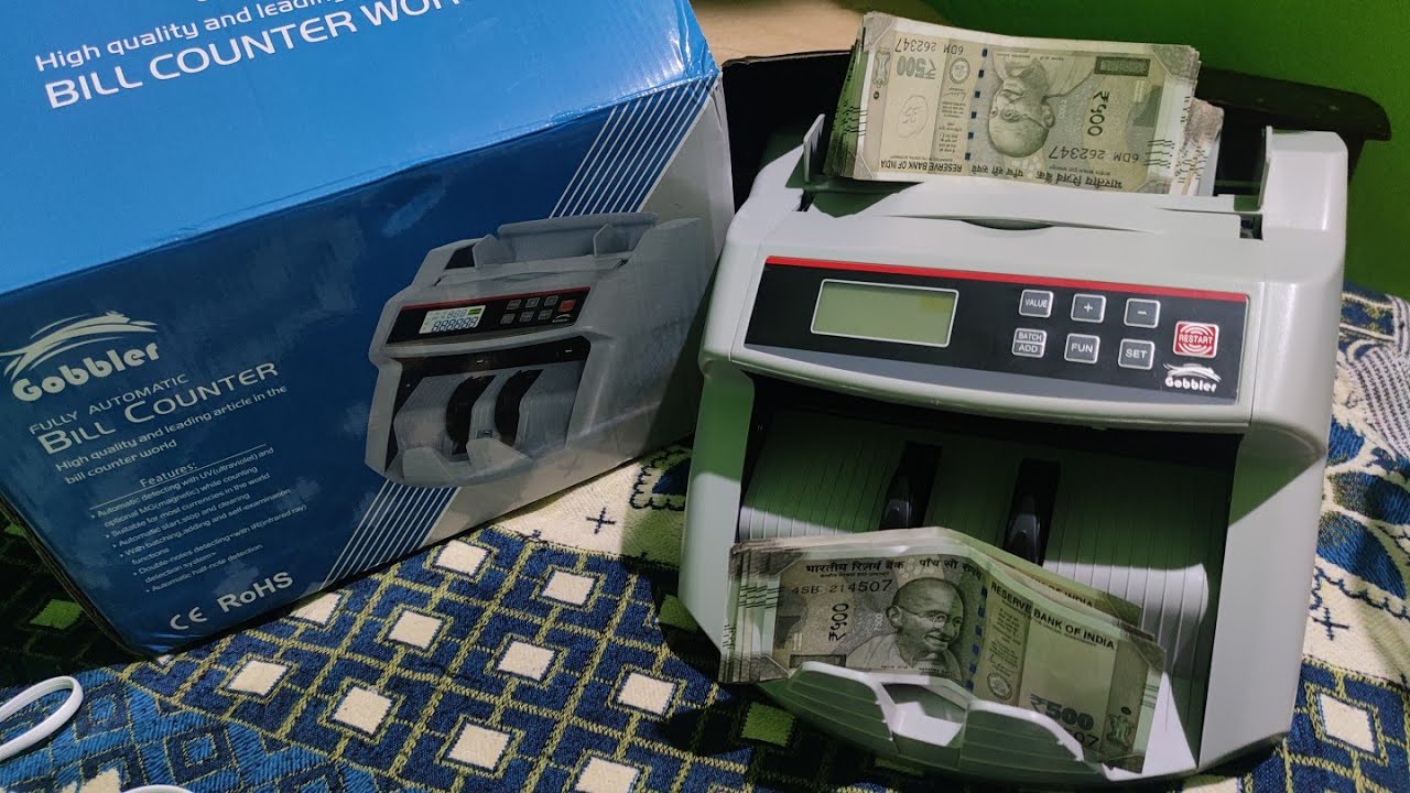 Note counting machine with fake note detection & large lcd display (Gobbler PX5388-MG) at Amazon...