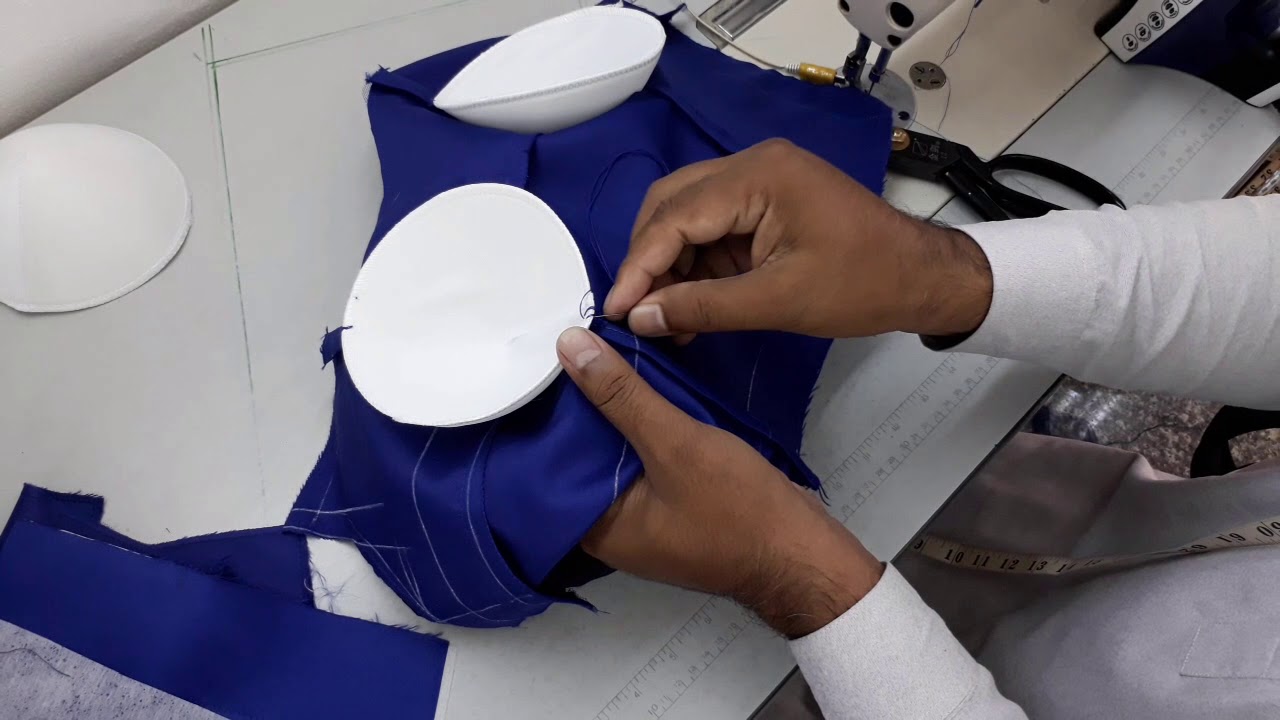 how to put bra cup in bodice | how to fix sponge bra cup easily | dress girl