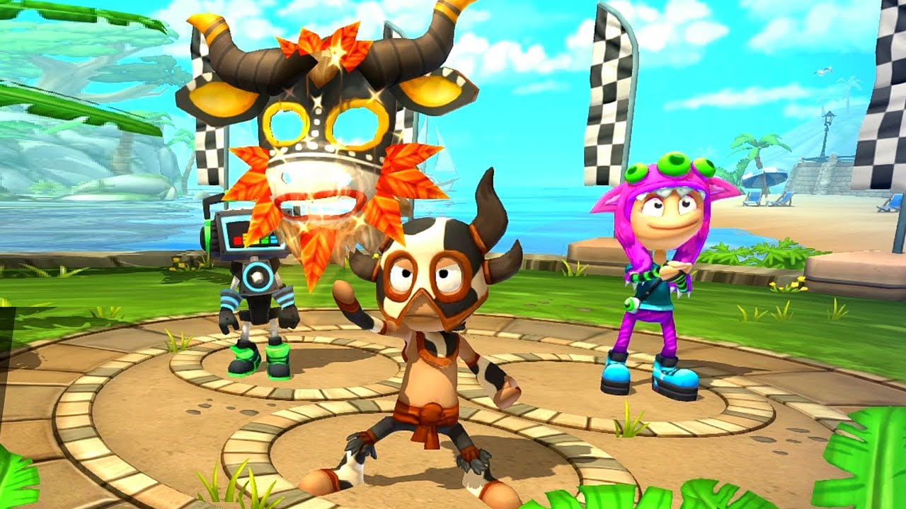 Cow Oog Vs Mikka And Beat Bot | Beach Buggy Racing 2 IA