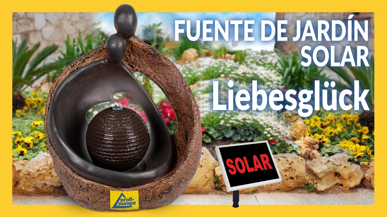 Fuente de jardín solar „Liebesglück“ ­- español
