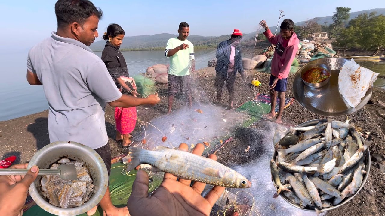बंदरात आलेली ताजी जिवंत मच्छी । सोमवारचा रोहा मार्केट आणि घरी वहीनीने बनवल सुक्या वाकटीच कालवनRecipe