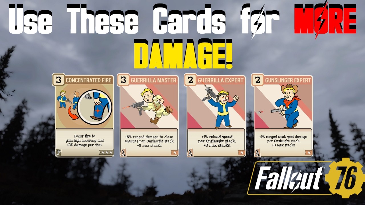 Fallout 76: Используйте эти карты для нанесения БОЛЬШЕГО урона! | Демонстрация перков | 24 сезон