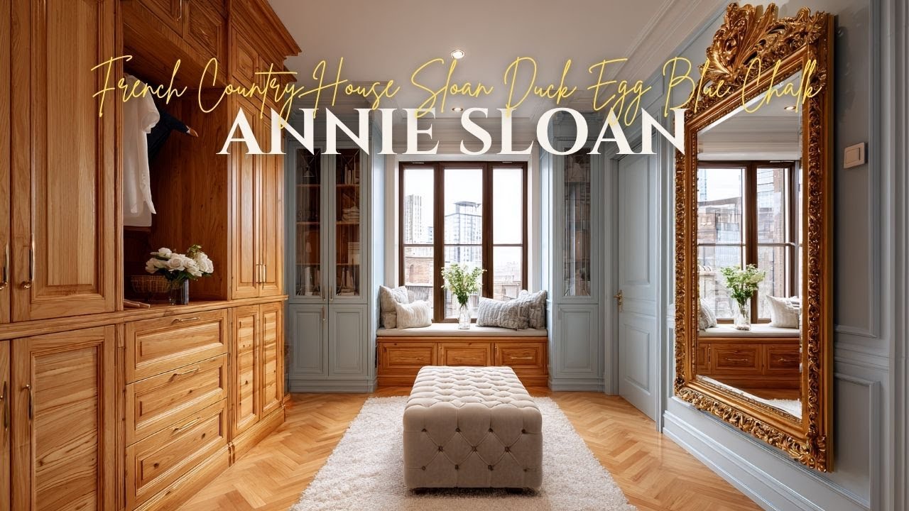 French Country House Tour with Annie Sloan Duck Egg Blue Chalk Paint Accents