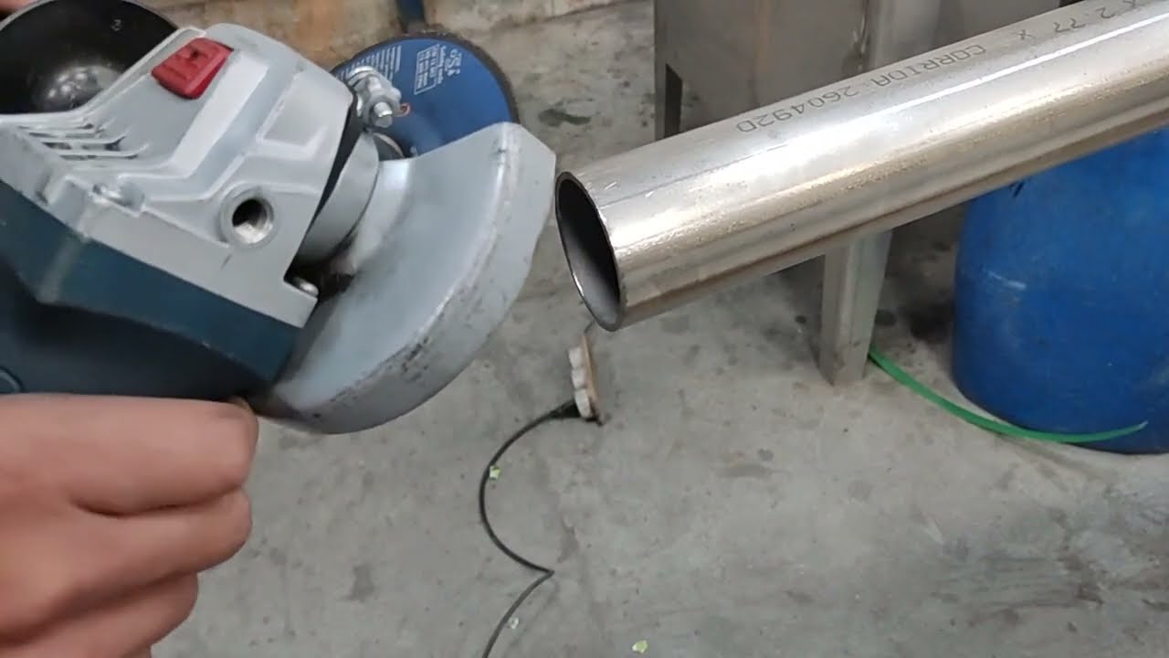 biselando ou chanfrando um tubo de inox