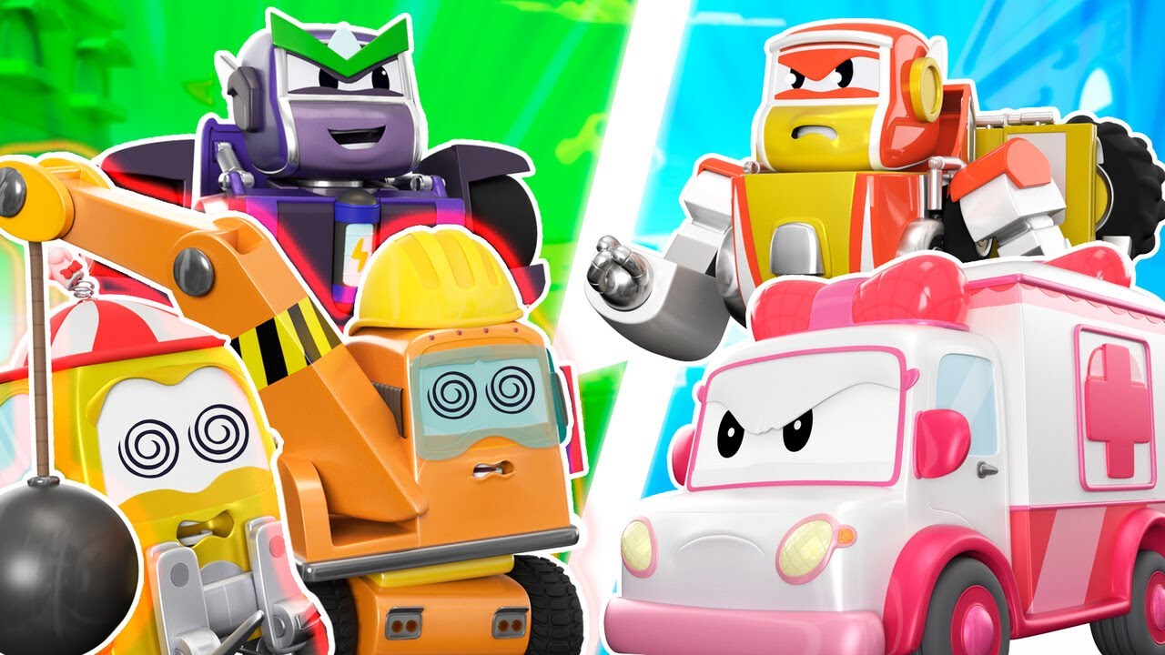 Ah não! ROBÔ DO MAL HIPNOTIZA a cidade inteira! Socorro, SUPER ROBÔ! - Carro de Resgate Robô
