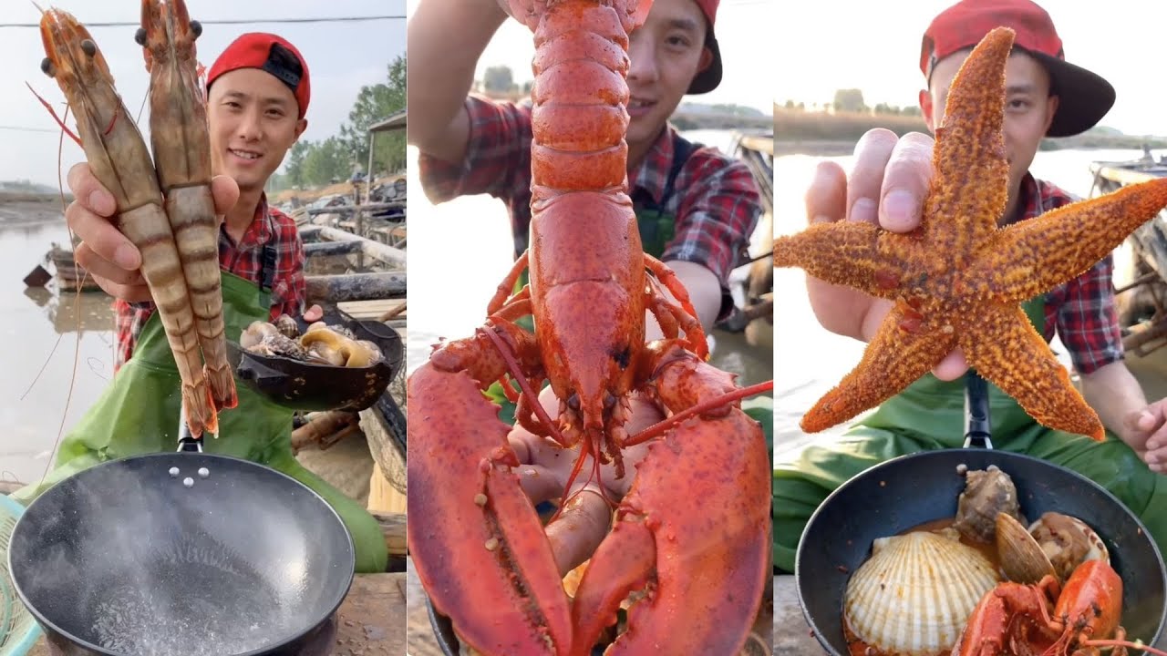 Fisherman Dagang cooked lobster, scallops, starfish, octopus, crab, razor clams, and prawns #yummy