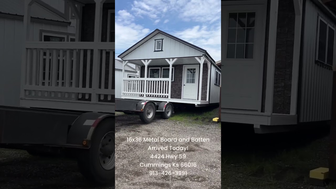 16x36 Rock Metal Board and Batten Cabin $22,445 or $1100/mo