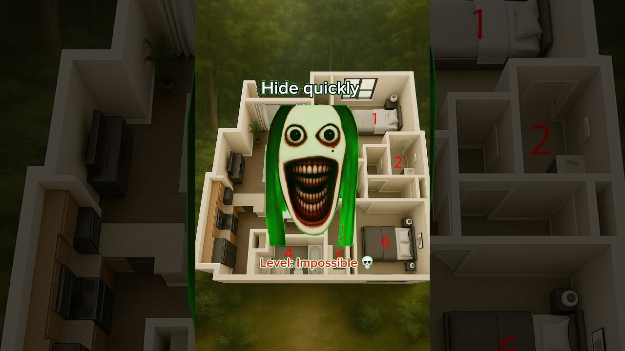 Choose a place to hide. Survive until the end. #hideandseek #survive #horror #game