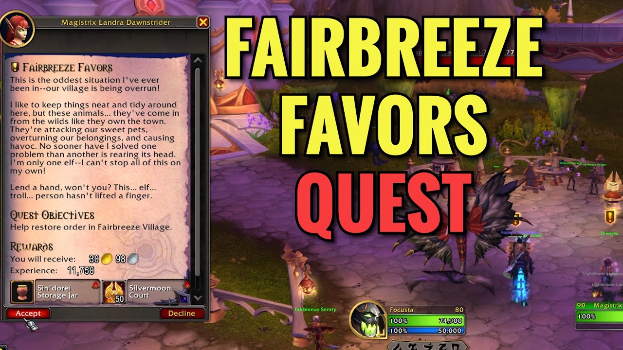Fairbreeze Favors Quest (WoW Midnight)