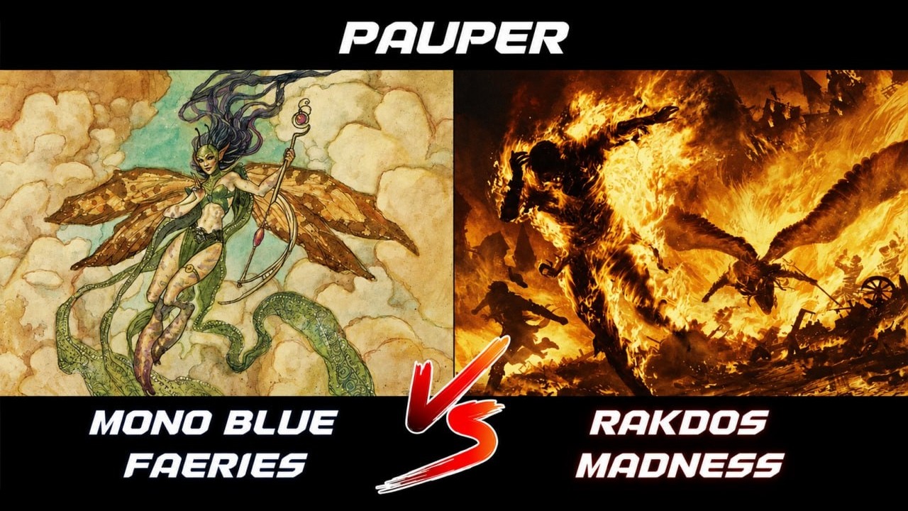 MTG Pauper | MonoU Faeries vs BR Madness | White Rabbit Ternopil