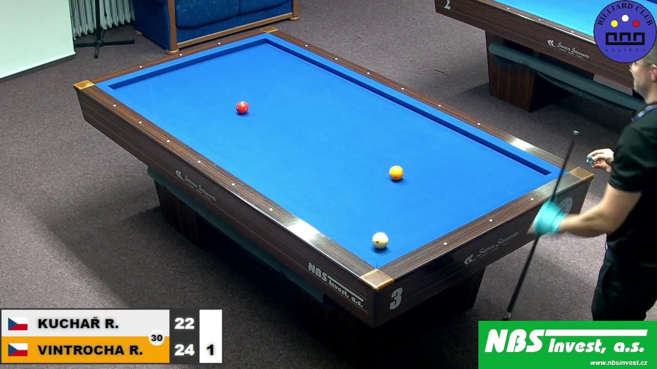 Czech Tournament | 3-cushion | Grand prix 3C | MT | Radim Kuchař v Richard Vintrocha