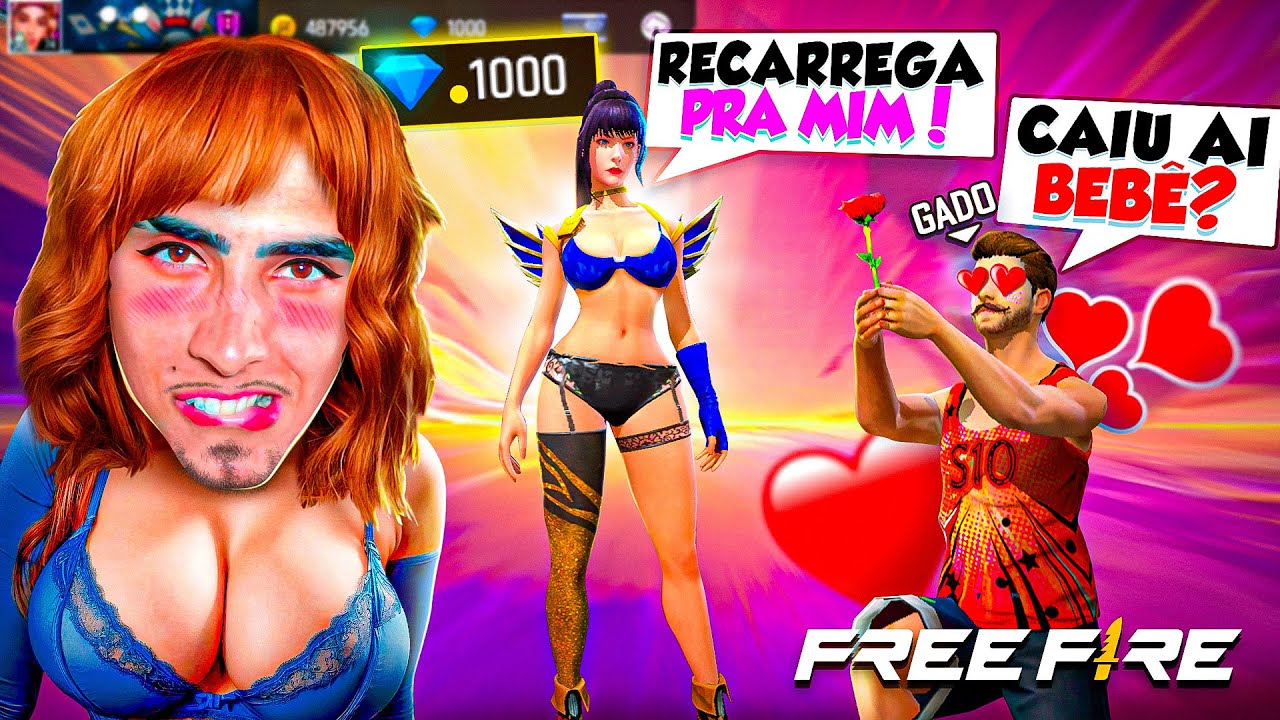 Pedindo DIAMANTES com VOZ DE MULHER no Free fire
