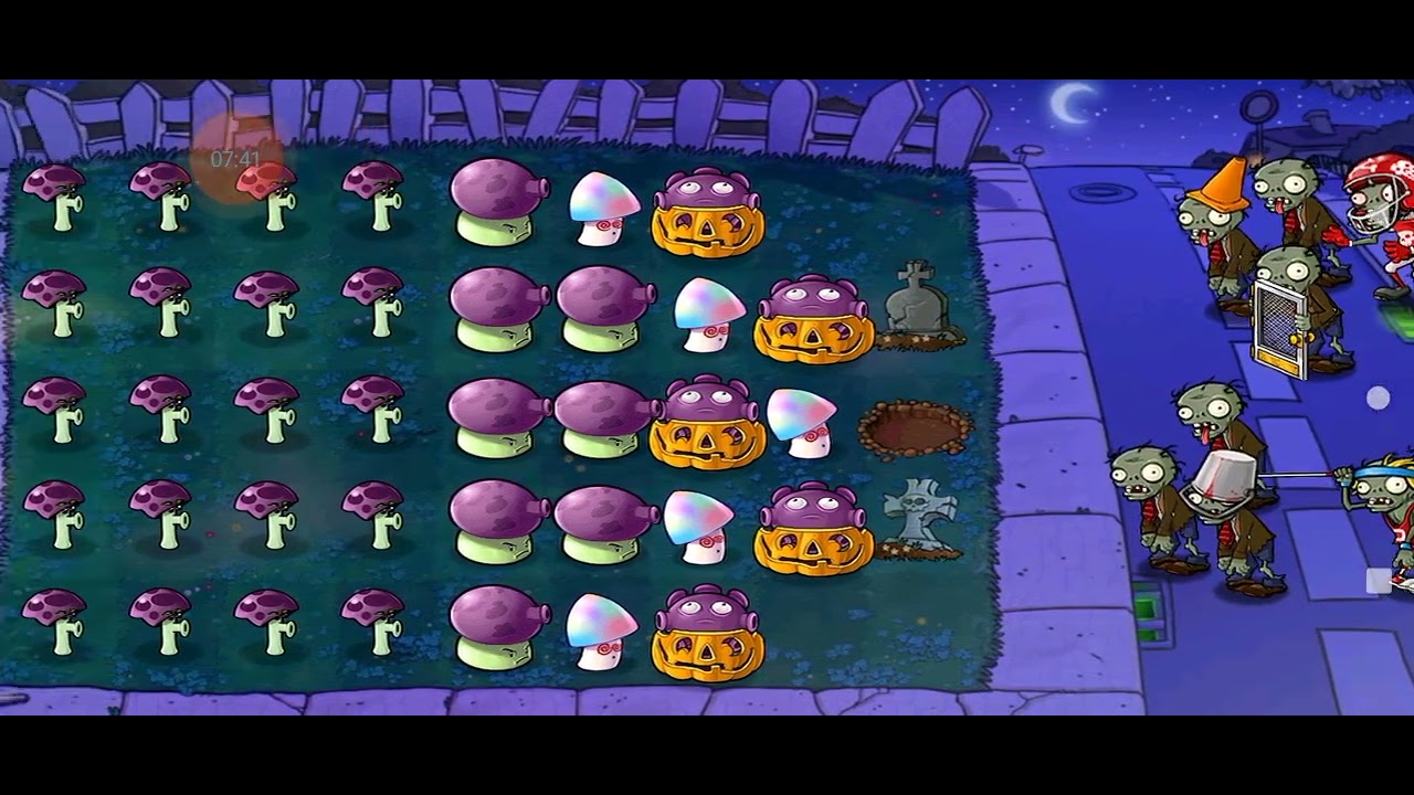 Last stand-night  plant vs zombie 