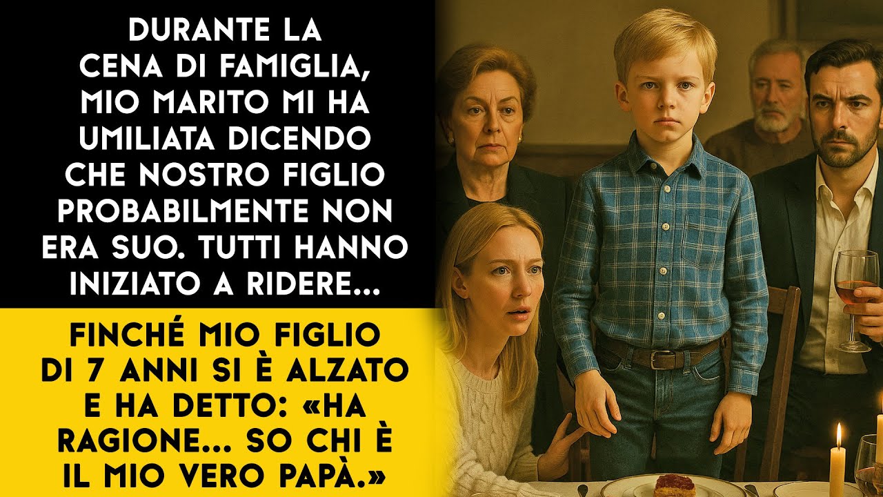 Mio marito mi ha umiliata a cena — poi nostro figlio di 7 anni ha detto la verità su di lui