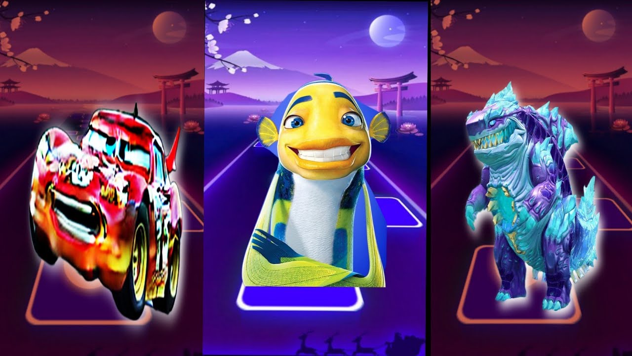 Shark Mc Queen vs Hungry Star vs Shark tale arena #500subs