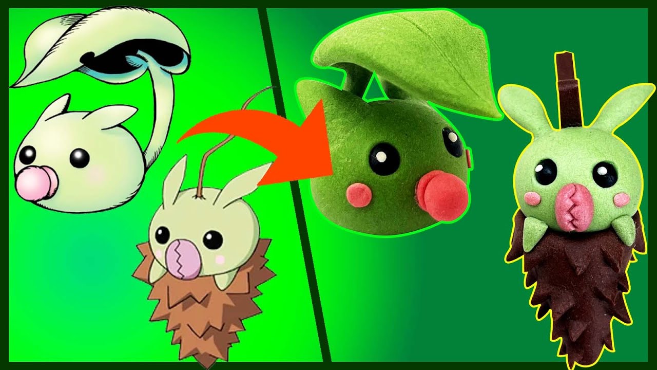 Leafmon & Minomon (Digimon) with Clay