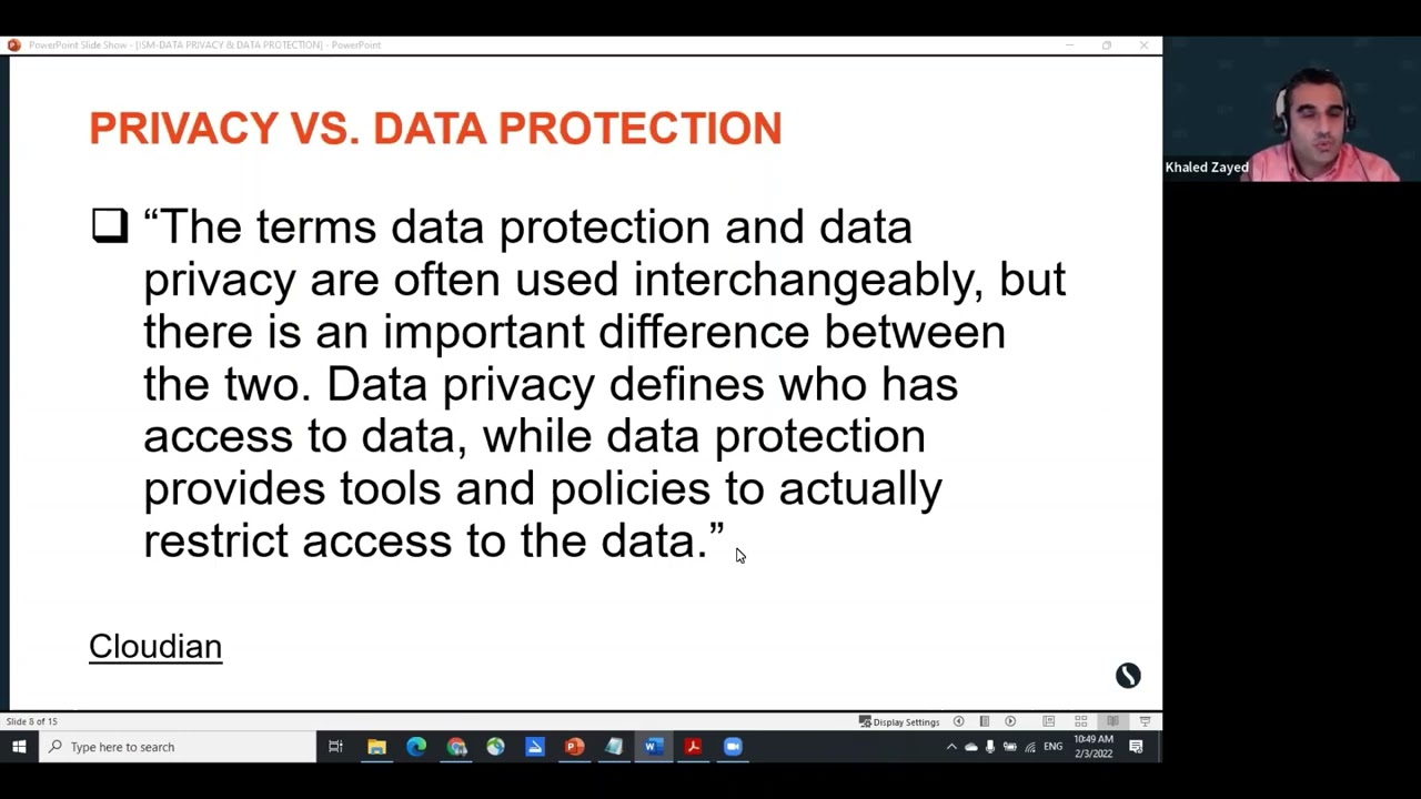 Dr. Zayed's Lecture on Data Privacy & Data Protection at ISM University