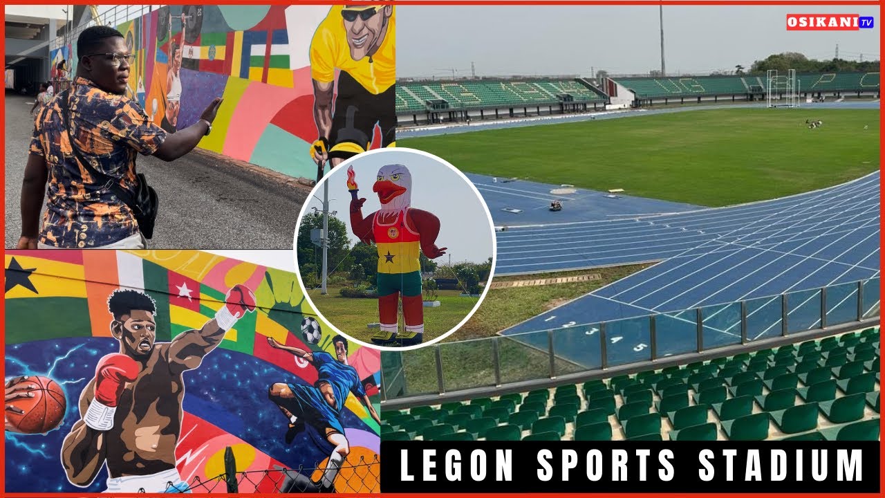 UPDATE: LEGON SPORTS STADIUM - NEW MURAL, PITCH WORKS & FACILITY TOUR AHEAD OF AFRICAN GAMES 2023