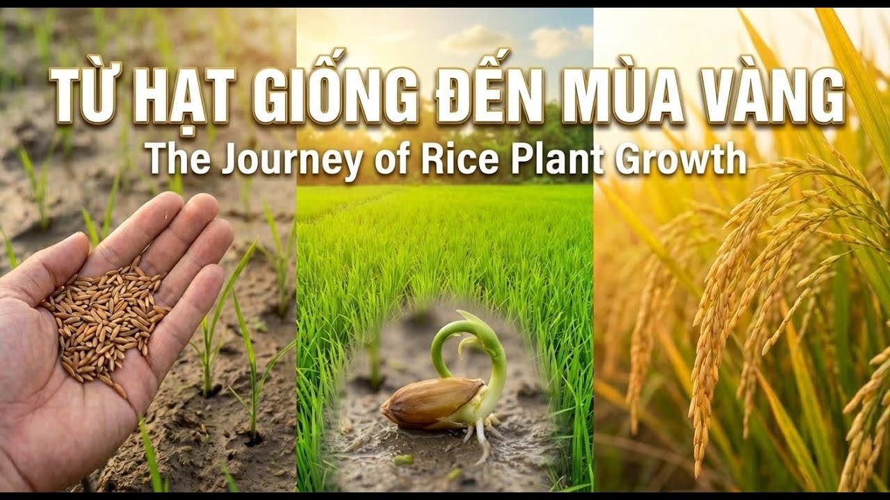 H&agrave;nh Tr&igrave;nh Ph&aacute;t Triển Của C&acirc;y L&uacute;a | The Journey of Rice Plant Growth