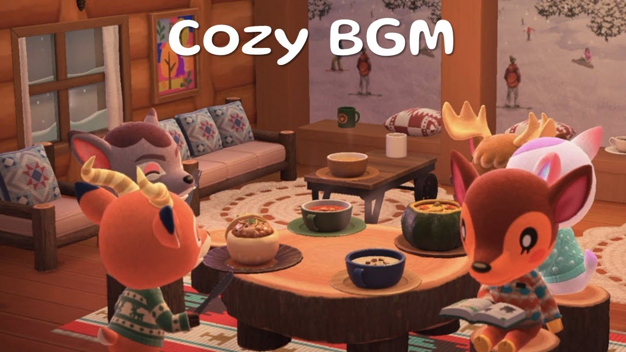ACNH |Cozy Ski Lodge | BGM | Relax Study Work