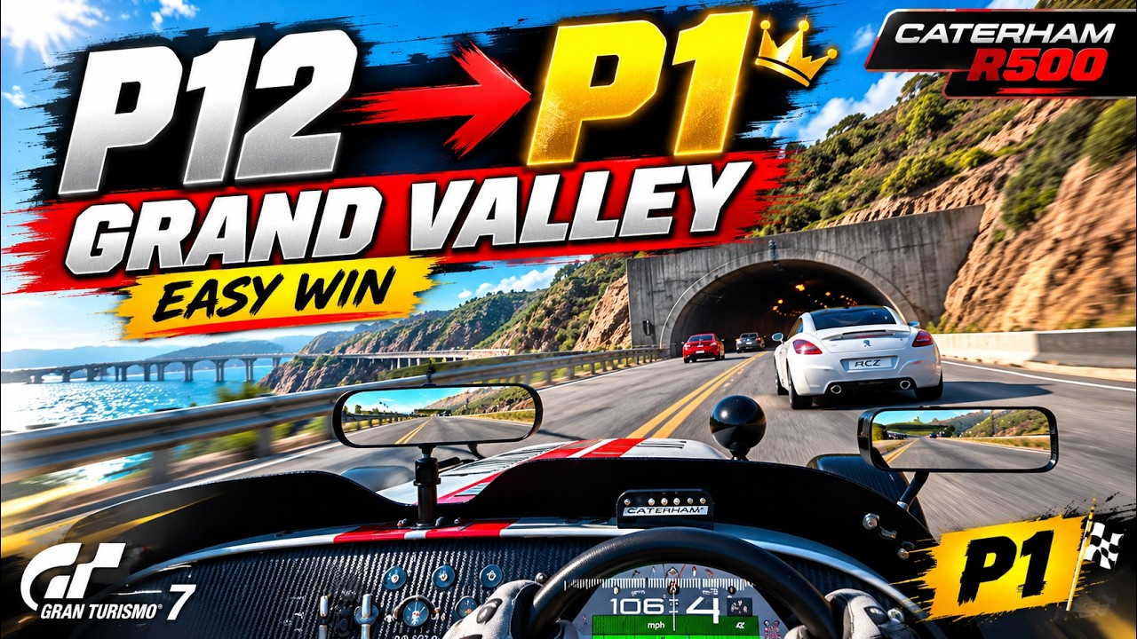 GT7 Caterham R500 | P12 to P1 at Grand Valley! Easy Win