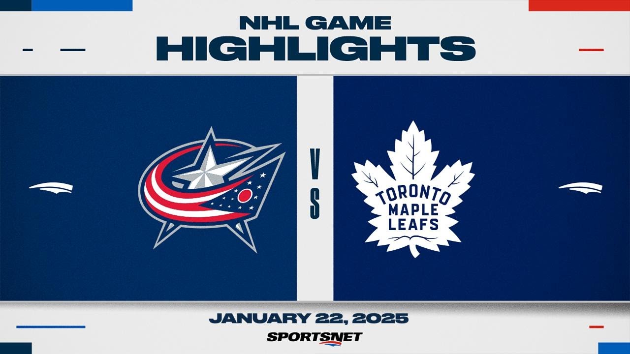 NHL Highlights | Blue Jackets vs. Maple Leafs - January 22, 2025
