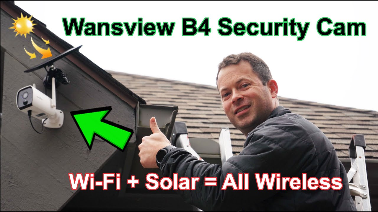 ✅ Solar, Wi-FI & Local Storage Outdoor Security Camera - Setup & Review - Wansview B4 & Solar Panel